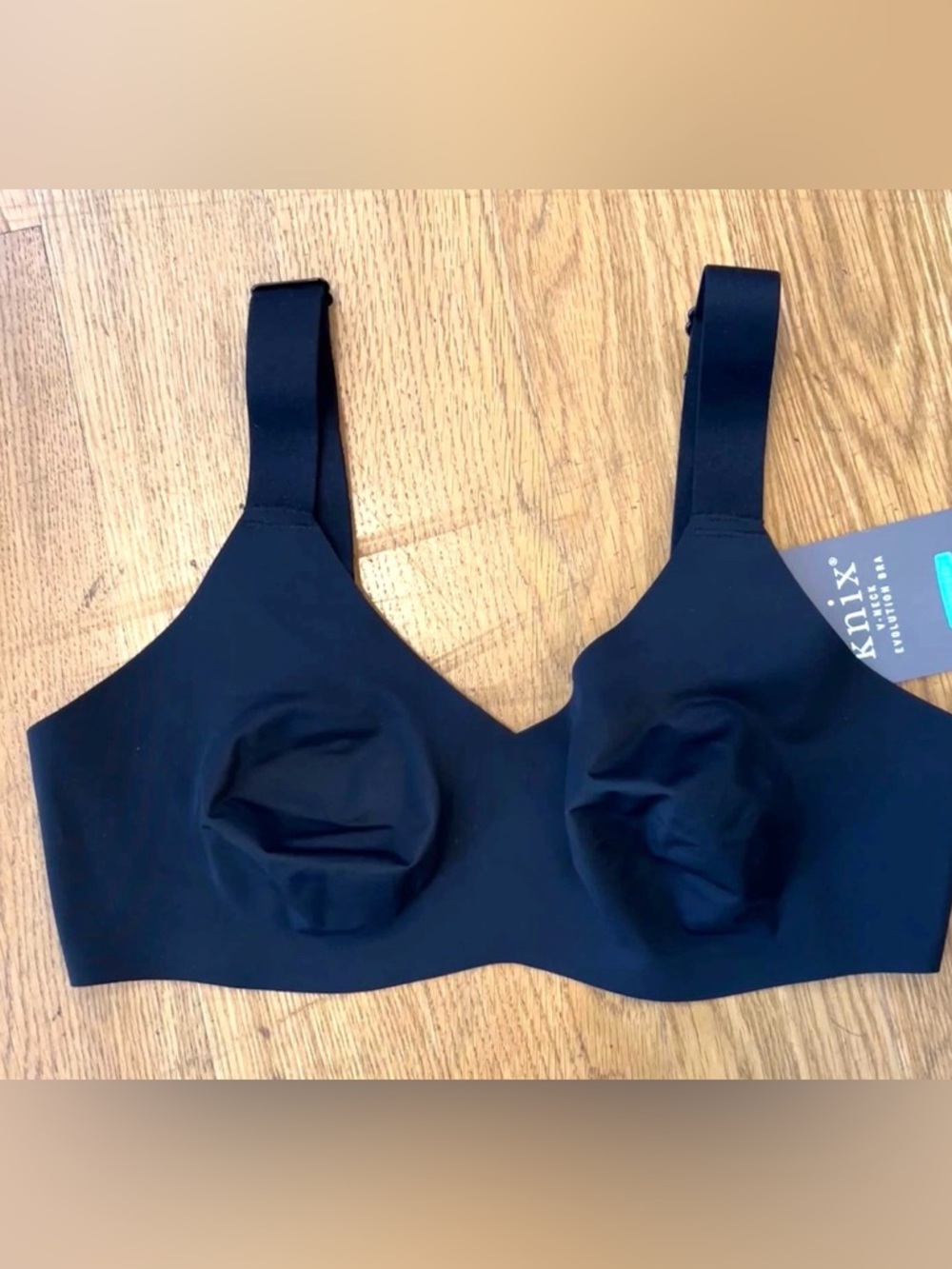 KNIX Indigo V-Neck Evolution Bra Size 4 Wireless Comfort Performance Fabric